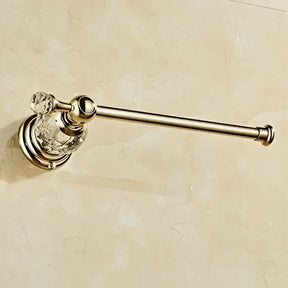 Porta Papel Higiênico Dourado Detalhe em Cristal - Neohousi