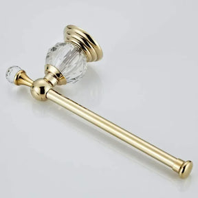 Porta Papel Higiênico Dourado Detalhe em Cristal - Neohousi