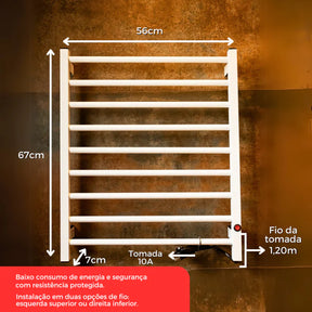 Toalheiro Térmico TowelPro Aquece e Seca Toalhas - Neohousi