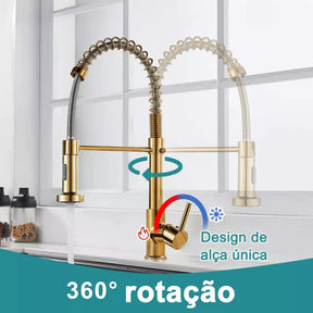 Torneira Gourmet Cozinha Vienna Com Extensor Quente e Frio - Neohousi