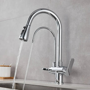 Torneira Gourmet Cozinha Milano Monocomando com Filtro de Água e Jato Extensível - Neohousi