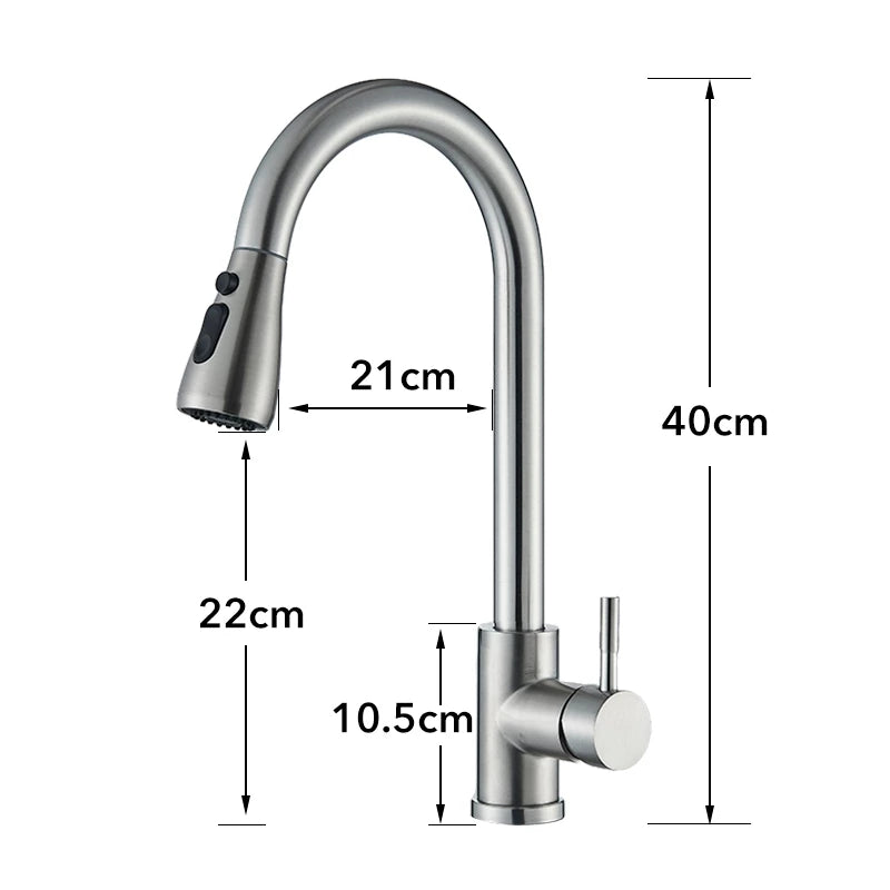 Torneira Gourmet Cozinha Nereus com Controle de Temperatura e Extensor - Neohousi