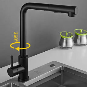 Torneira Gourmet Cozinha Helsinki Retrátil 360º Monocomando Pulverizador Dupla Misturador - Neohousi