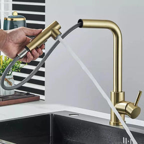 Torneira Gourmet Cozinha Helsinki Retrátil 360º Monocomando Pulverizador Dupla Misturador - Neohousi