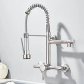 Torneira Gourmet Cozinha Monaco de Parede com Misturador e Jato Extensível - Neohousi