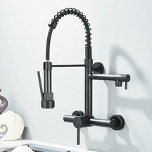 Torneira Gourmet Cozinha Monaco de Parede com Misturador e Jato Extensível - Neohousi