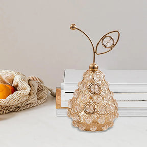 Trio Frutas Luxo Dourado com Cristais - Neohousi