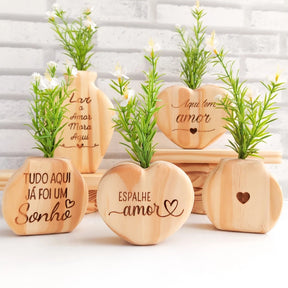 Vaso Decorativo em Madeira - Neohousi