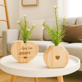 Vaso Decorativo em Madeira - Neohousi