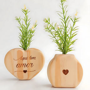 Vaso Decorativo em Madeira - Neohousi