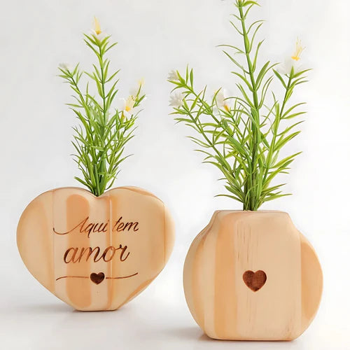 Vaso Decorativo em Madeira - Neohousi