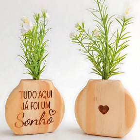 Vaso Decorativo em Madeira - Neohousi