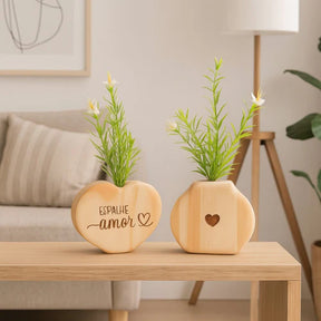 Vaso Decorativo em Madeira - Neohousi