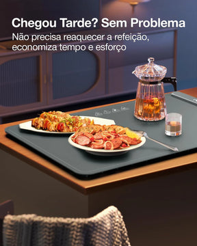 WarmPro™ Bandeja de Aquecimento Elétrica Dobrável em Silicone Nano Premium