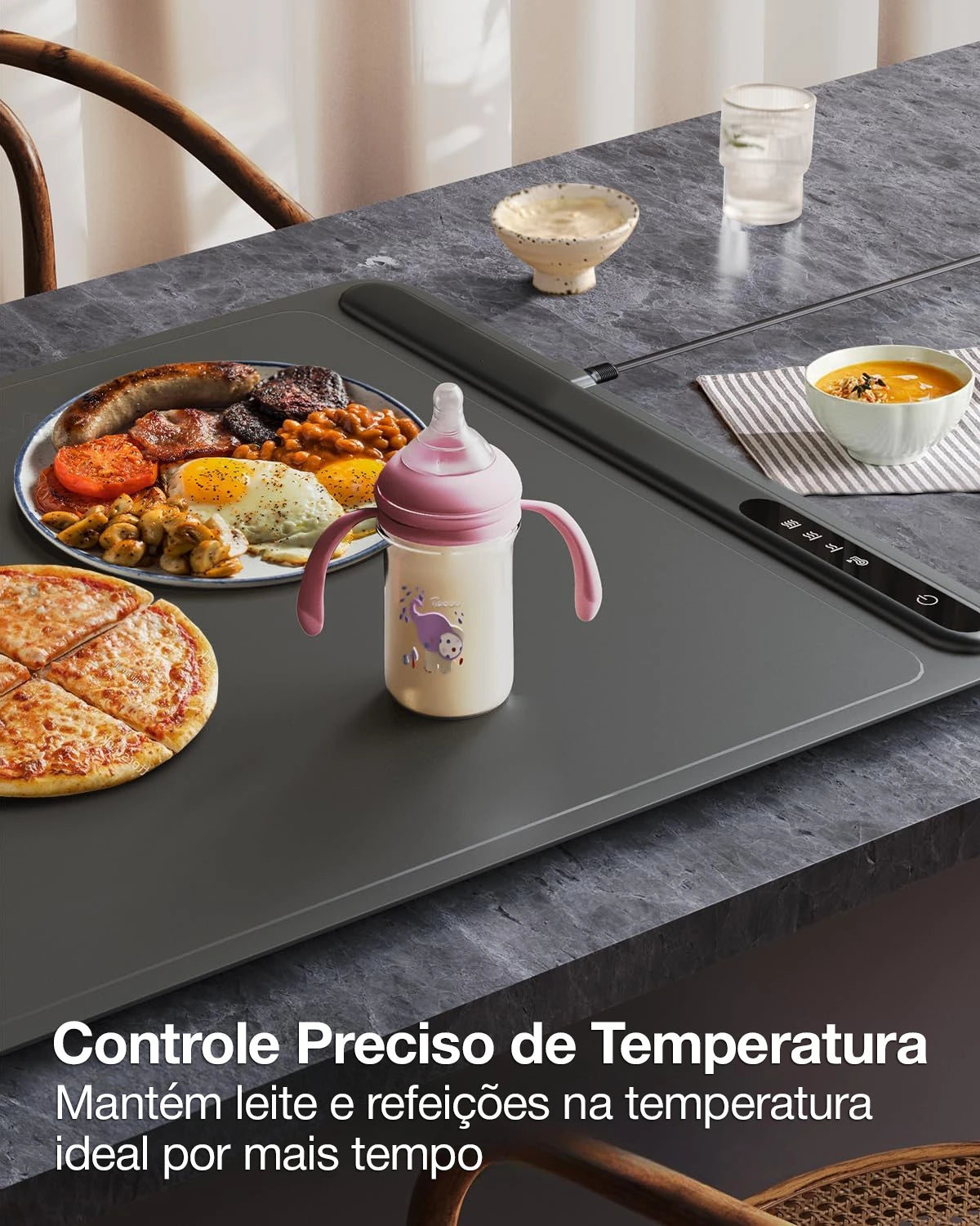 WarmPro™ Bandeja de Aquecimento Elétrica Dobrável em Silicone Nano Premium